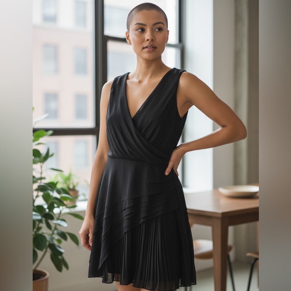 NWT Banana Republic Black Asymmetrical Dress